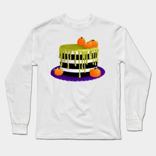 Striped Halloween Cake Long Sleeve T-Shirt